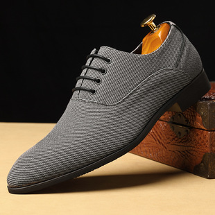 Summer breathable fabric formal wear business shoes 布面男鞋