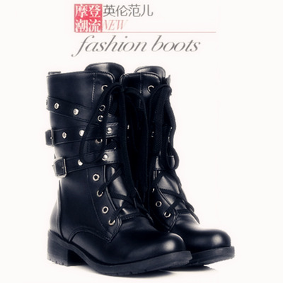 bootsflatplussize大码马丁靴