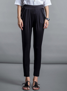 Women big plus size casual cropped pants 大码女裤宽松九分裤