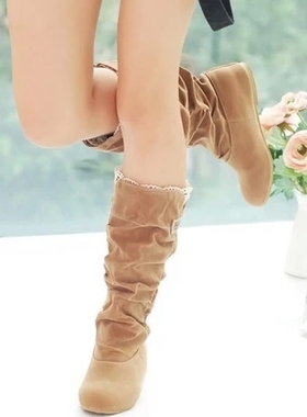 Flat snow boots winter warm shoes women knee boot girl shoe