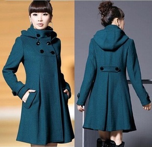 Winter Long Woolen Women Wool Coat Warm Overcoat34XL Trench
