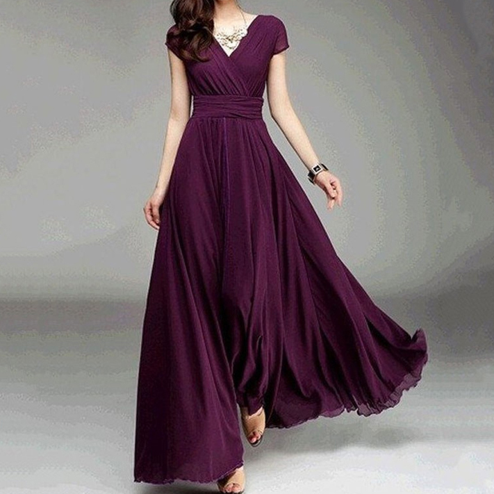 V领礼服ladies sexy party evening dresses women long dress