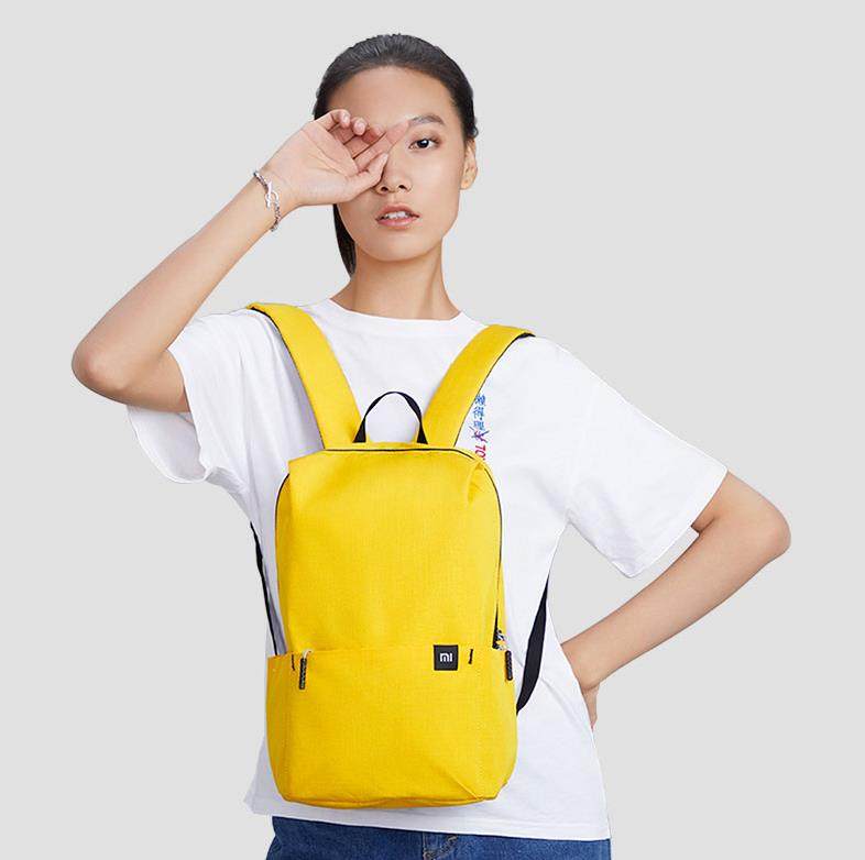 小mi双肩包炫彩小背包男女运动包休闲防水学生书包炫彩旅行电脑包