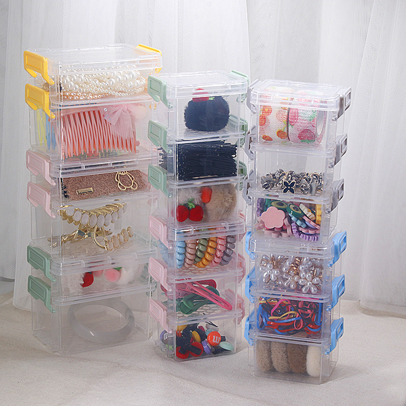 透明首饰收纳盒桌面整理盒迷你收纳箱儿童发圈头饰储物盒项链耳饰,饰品/流行首饰/时尚饰品新,首饰盒,淘宝优惠券,粉丝福利购,淘宝优惠卷