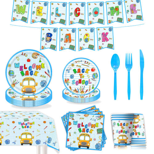 开学季返校季主题派对装扮用品 Back to School Party Supplies