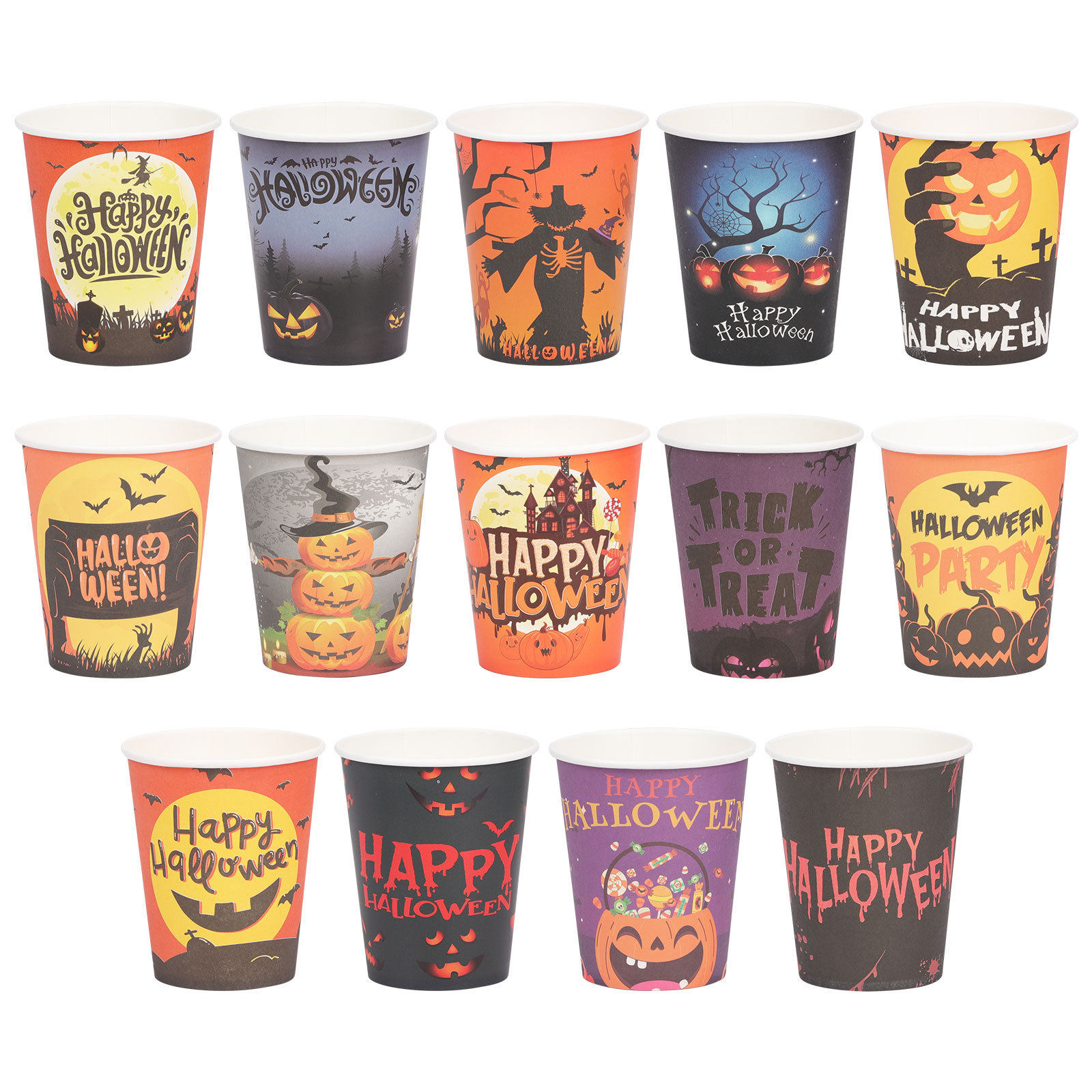 万圣节派对装扮一次性纸杯 Halloween Party Supplies Paper Cups