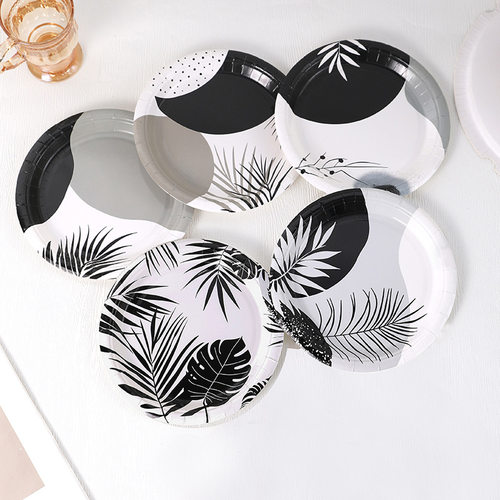 50个一次性纸盘 7inch Compostable Paper Plates Party Supplies