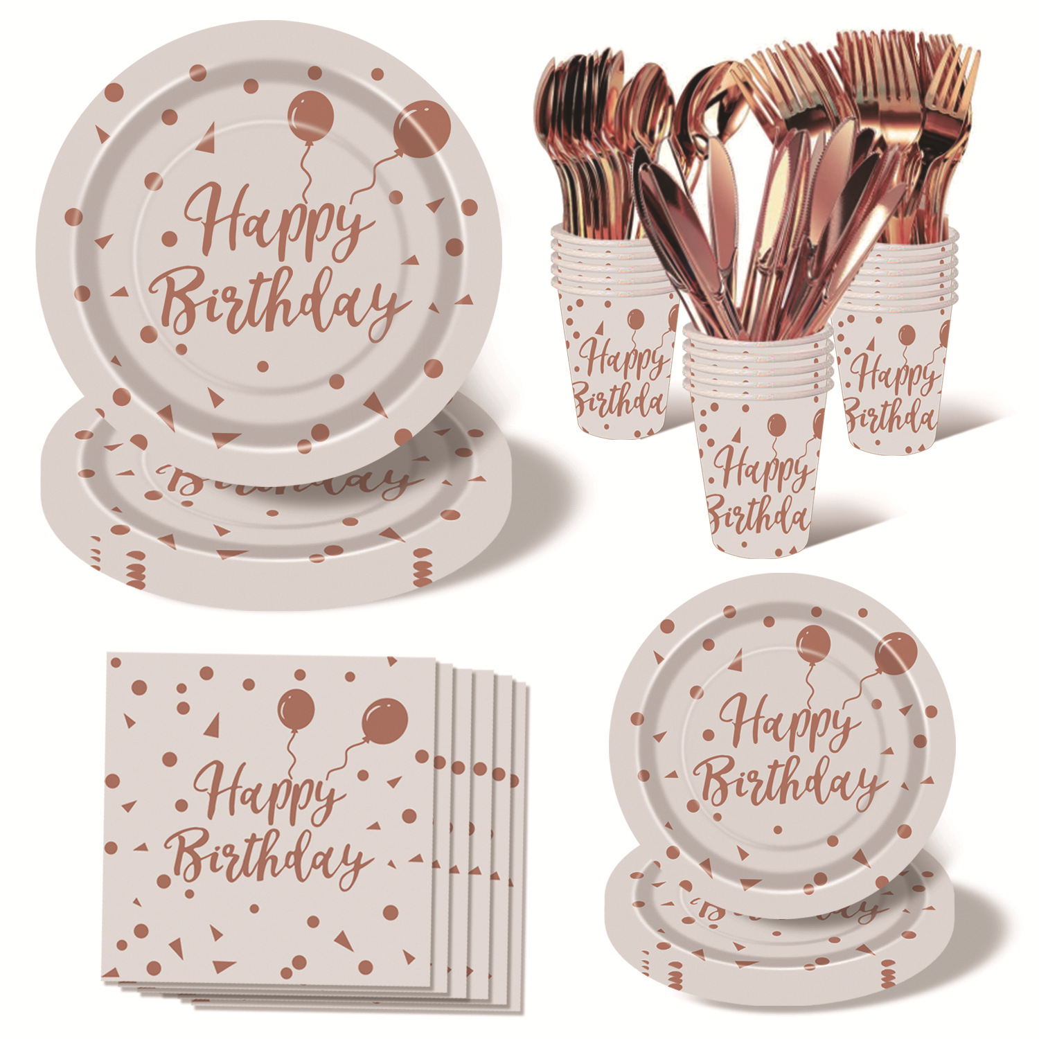 Birthday Party Supplies Tableware Set 生日派对用品一次性纸盘