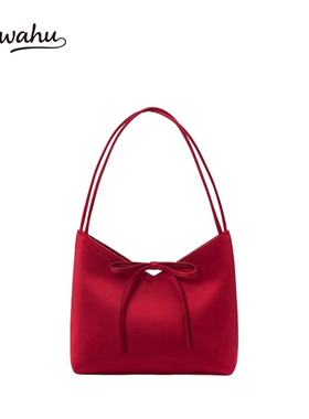 小众设计包包女士2026新款春夏手提包新娘包婚包腋下包女包红色包