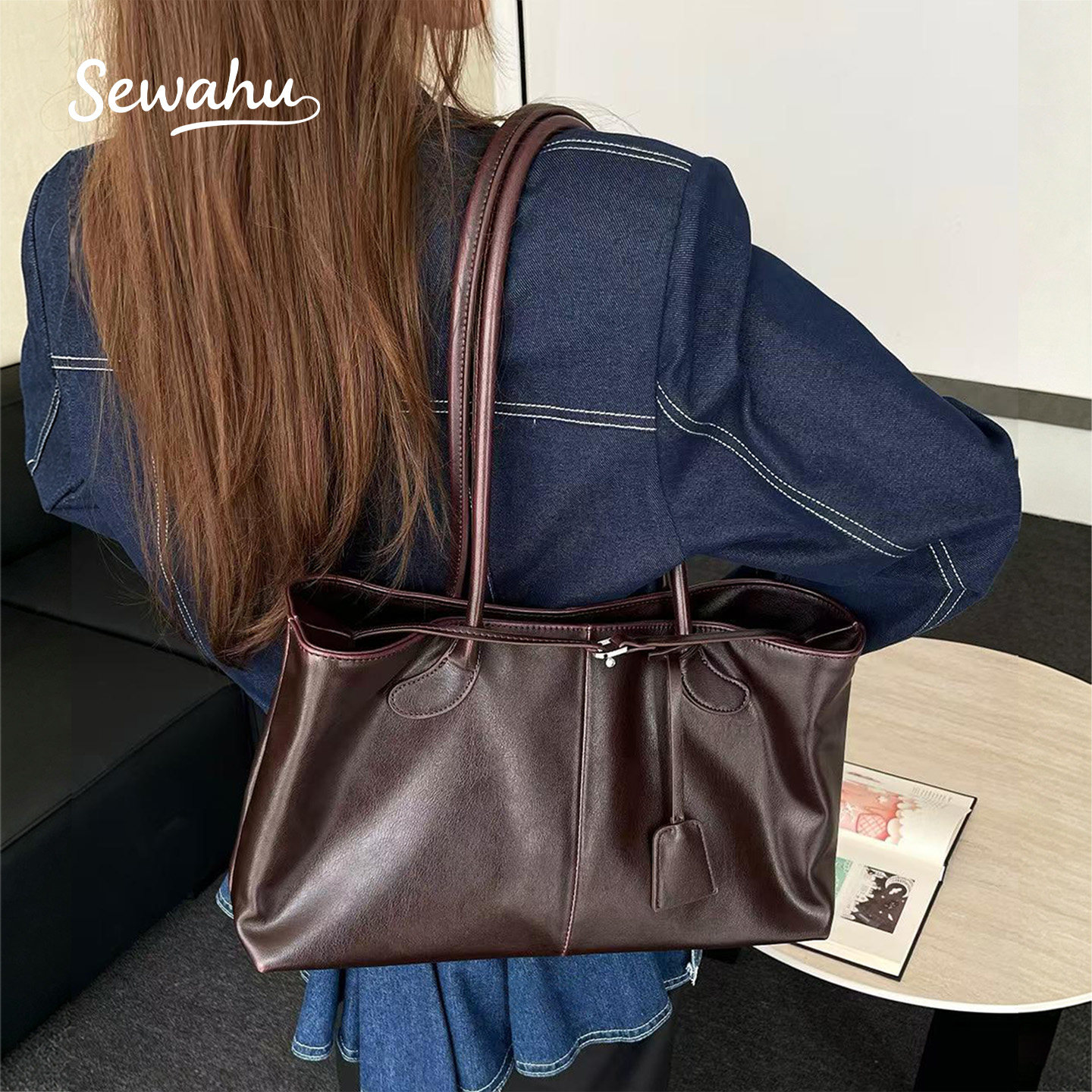 SEWAHU韩系松弛感托特包秋冬