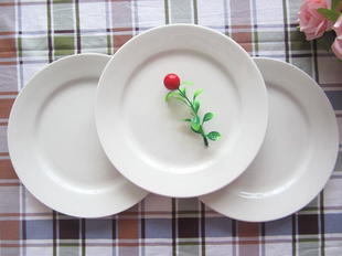 瑕疵 出口外贸陶瓷8.5英寸大号平盘子西餐牛排盘餐厅用水果盘酒店