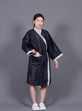 美发店高档网红和服烫染客袍