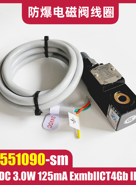 防爆型电磁阀线圈电磁头Em551090-ms 24VDC 3.0W ExmbIICT4Gb