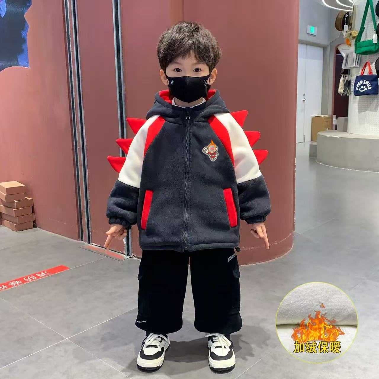 帅气夹棉2025新款加厚加绒外套