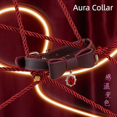 Aura Collar高端轻奢温变色宝石吊坠项圈choker女颈饰情侣牵引绳