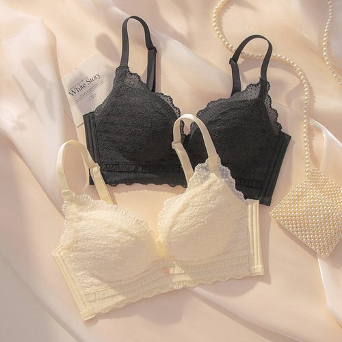 大胸显小内衣女无钢圈小胸聚拢收副乳防下垂薄款调整型文胸罩套装