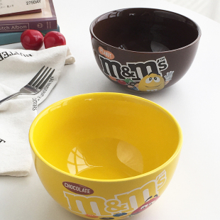 可爱卡通豆M经典 外贸订单 造型陶瓷碗沙拉碗汤面碗 Garden Annie