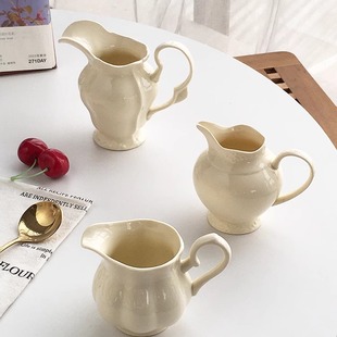 法式 外贸订单 复古田园风浮雕陶瓷奶壶咖啡奶罐奶壶 Garden Annie