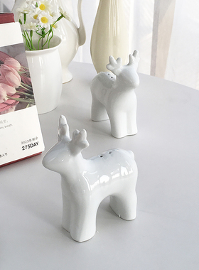 Annie Garden 外贸订单 陶瓷圣诞麋鹿小鹿居家摆件圣饰品诞节装饰