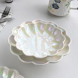 出口单贝壳高脚水果盘下午茶点心蛋糕碟 外贸原单 Annie Garden