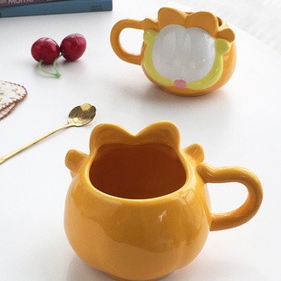 可爱卡通创意加菲猫陶瓷釉下彩马克杯水杯 大厂订单 Annie Garden