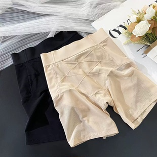 收腹裤女士新款中腰无痕塑身美体内裤蕾丝网纱拼接透气舒适打底裤