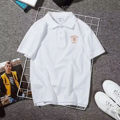 男装夏季男士修身商务polo衫休闲个性印花时尚上衣简约