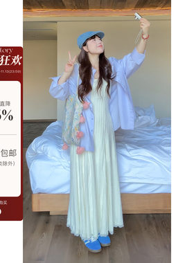 现货米米子微胖大码胖mm“春日调色盘”气质别致独特棉感宽松衬衫