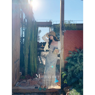 米米子微胖大码胖mm“山野清风”甜美气质时尚气质修身碎花茶歇裙