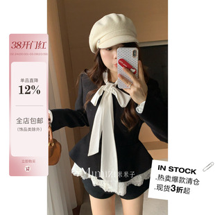 米米子微胖大码胖mm“伊曼学姐”学院风休闲通勤收腰长袖短款大衣