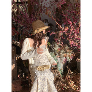 风别致独特冰爽丝定制开衫 米米子微胖大码 时尚 镂空美学 春 胖mm