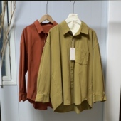 胸围132衣长65左右宽松全棉加厚翻领外套衬衫 衬衫 长袖 秋冬大码