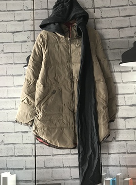 胸围94衣长74两面穿棉衣帽子可拆A314