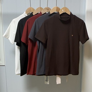 磨毛秋冬季 短袖 打底T女B363 110衣长56左右原单小个子女装 胸围90