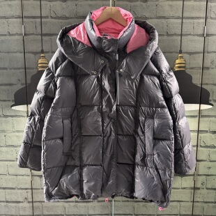 很暖和 绒宽松加厚帽子可脱卸 牌子 宽松140斤以内可穿羽