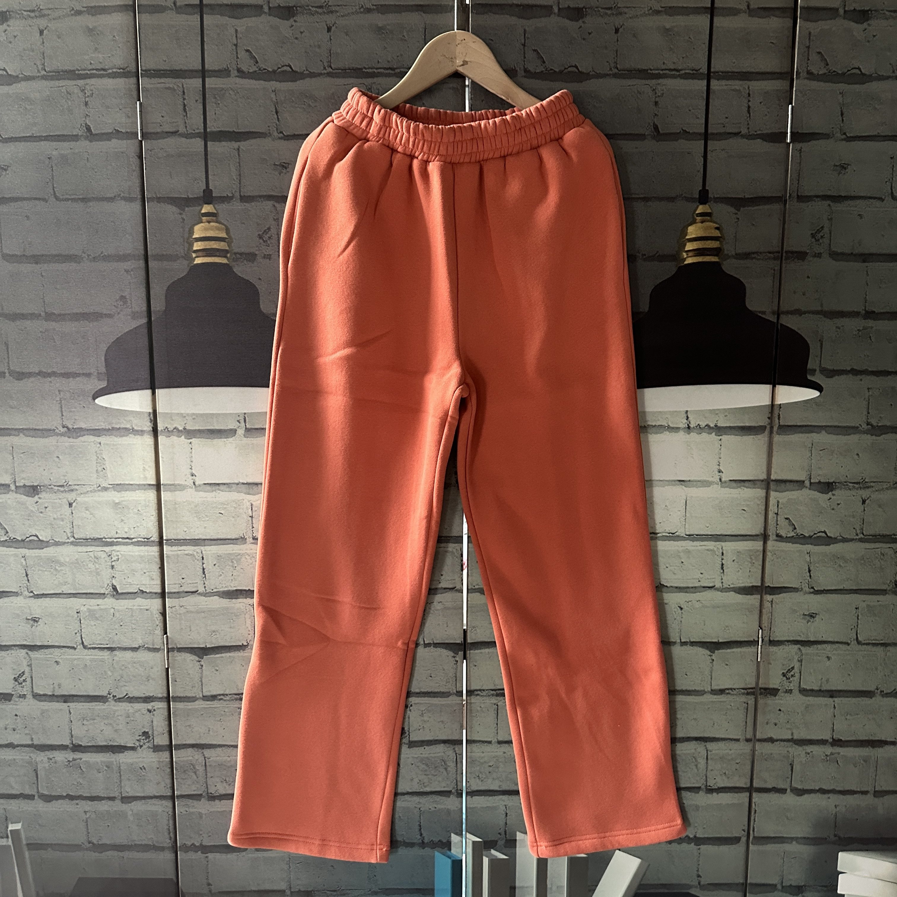 柔软舒服松紧腰直筒抓绒女裤时尚橙色女裤秋冬女E552,女装/女士精品,牛仔裤,淘宝优惠券,粉丝福利购,淘宝优惠卷