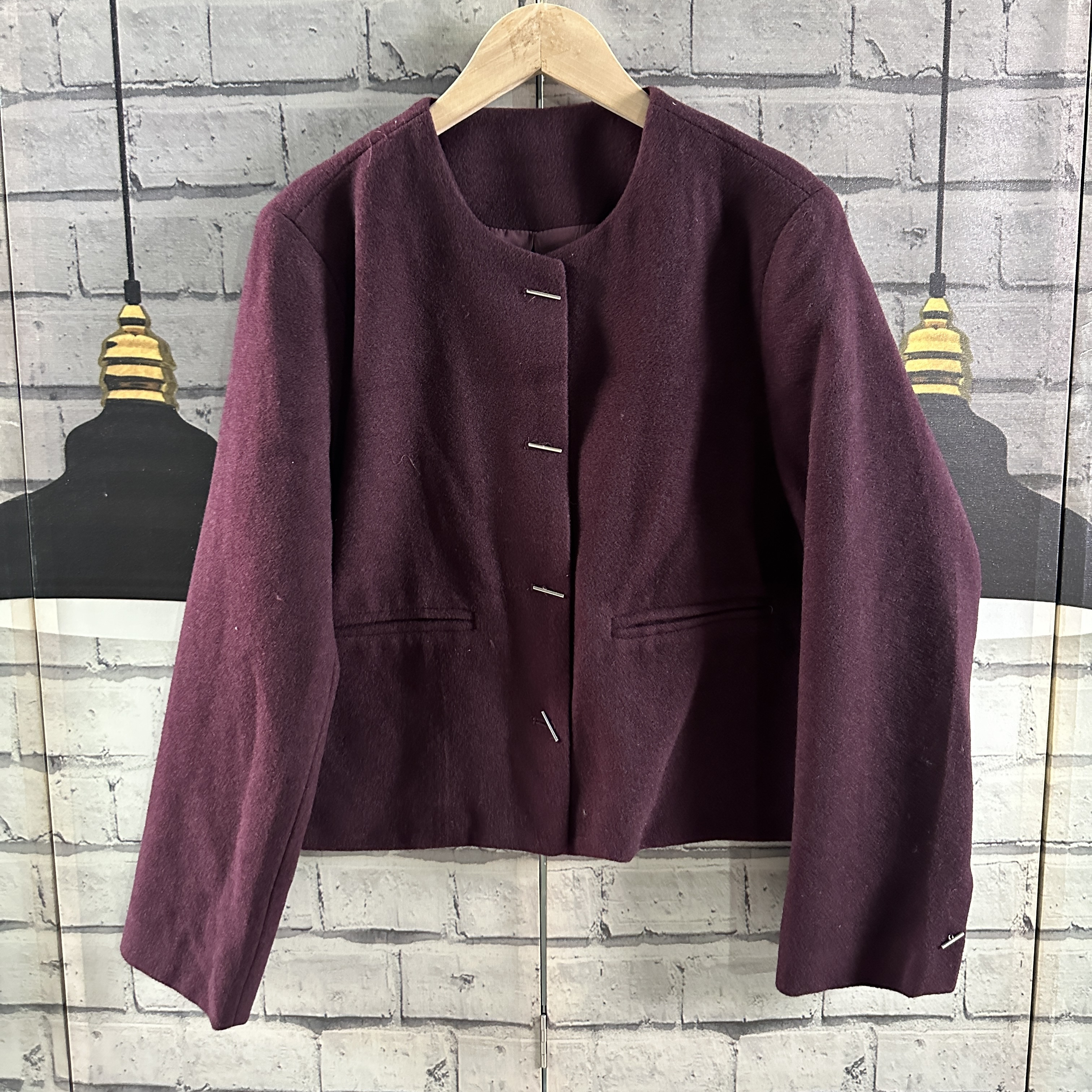 胸围100衣长48 毛呢有内衬小香风外套毛呢外套女