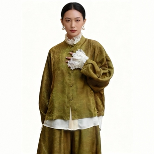 华韵风华·香云纱柿染工艺新中式国风女上衣长裤套装薄款外套宽松