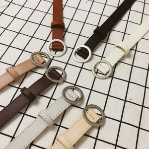 无孔圆扣女士皮带