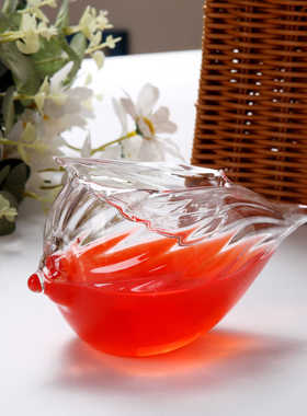 茶海高硼硅玻璃公道杯海螺形状公杯家用手抓分茶器