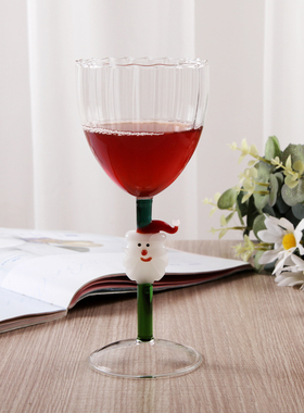 创意高脚红白葡萄酒香槟精致透明玻璃杯家用高级感高颜值