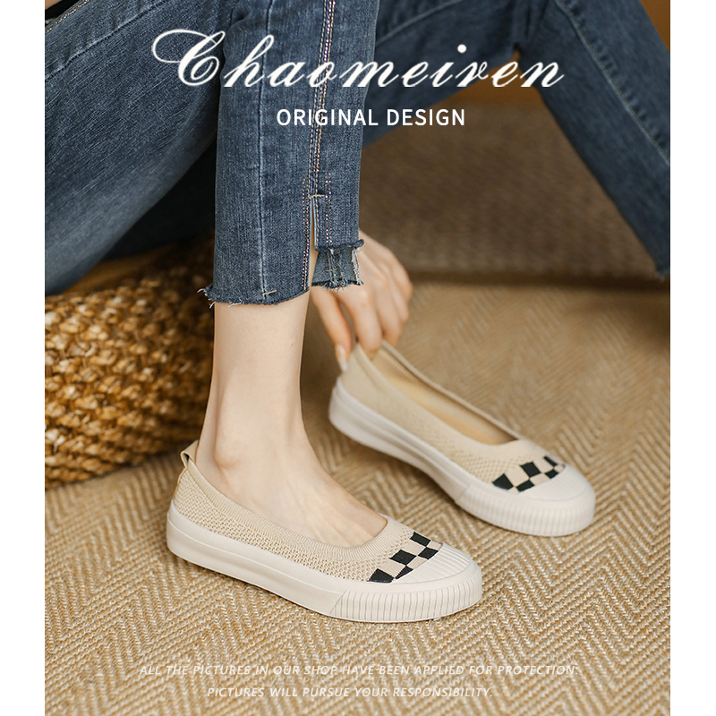 日系王妃鞋飞织渔夫鞋软底乐福鞋