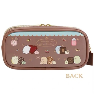 日系San-x角落生物咖啡店巧克力周边双层文具笔袋皮质立体化妆包
