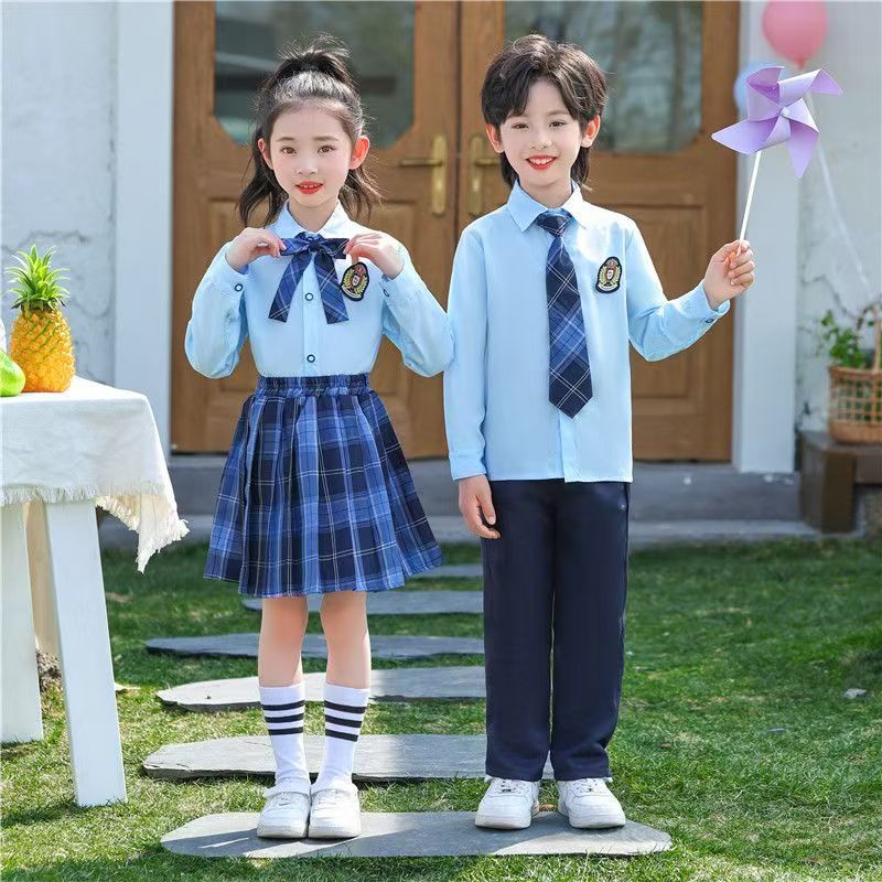 小学生诗歌朗诵比赛表演花童礼服男儿童背带裤大合唱团演出服装女