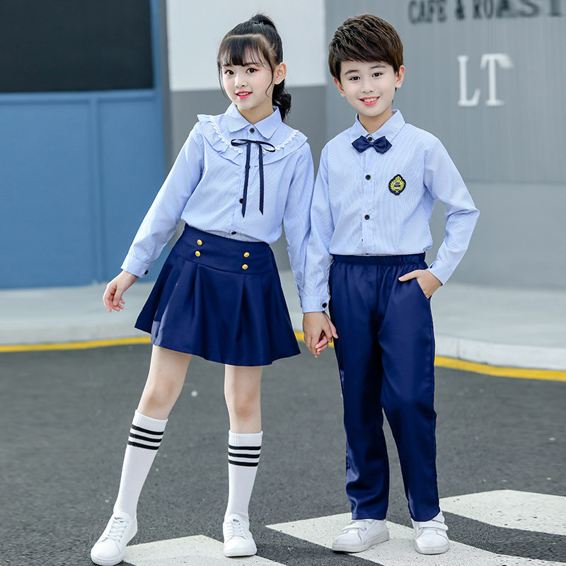 中小学生诗朗诵条纹款秋季演出服