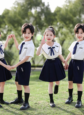 幼儿园园服夏装夏季儿童合唱演出班服毕业表演英伦小学生校服套装