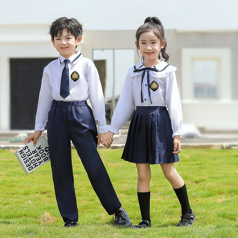 幼儿园园服合唱英伦学院小学生班服夏季毕业照儿童校服运动会套装