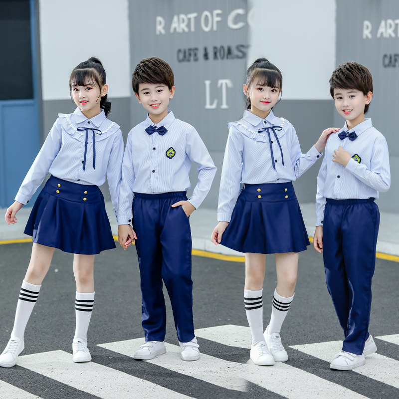 中小学生儿童大合唱诗歌朗诵演出服幼儿园园服班服英伦风校服长袖