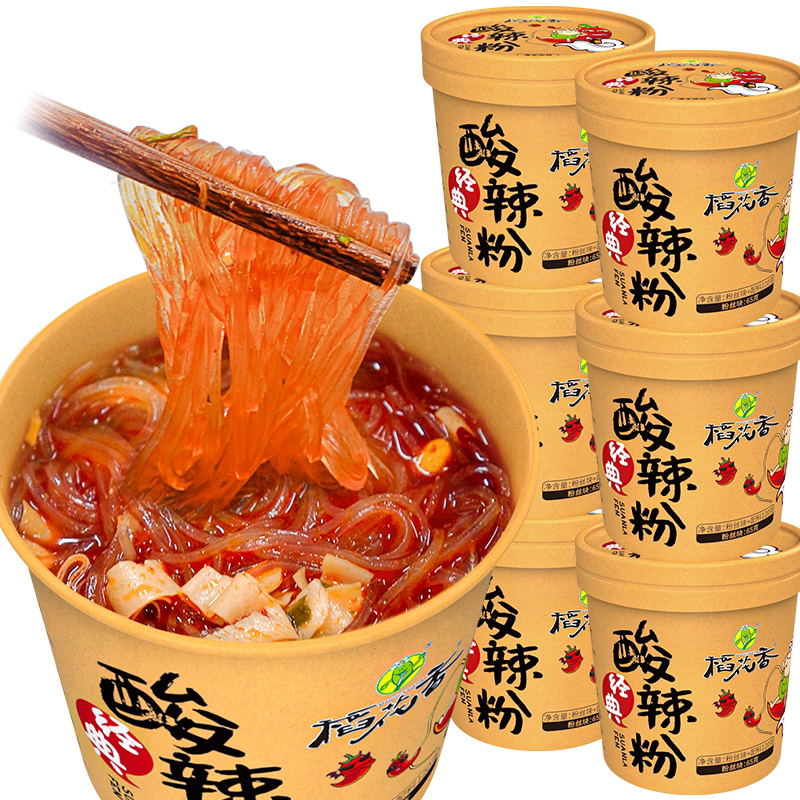 稻花香酸辣粉桶装米线红薯粗粉条经典重庆风味桶装免煮冲泡方便面
