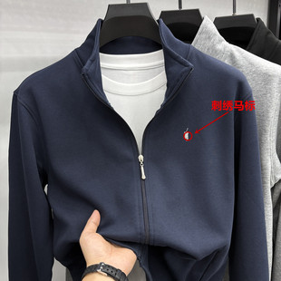 【品牌撤柜】保罗男拉链运动开衫卫衣立领外套加绒厚秋冬重磅上衣